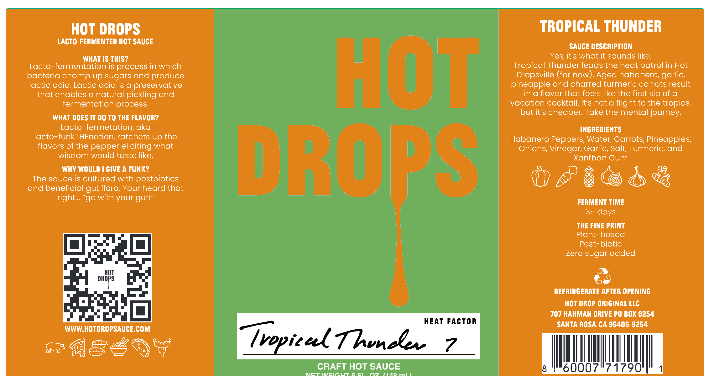MCC press proof for the Tropical Thunder label