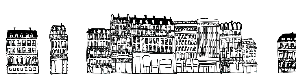 Hand-drawn elevation of the Champs-Élysées