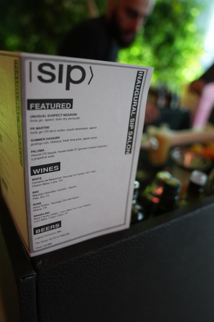 Inaugural Salon drinks menu