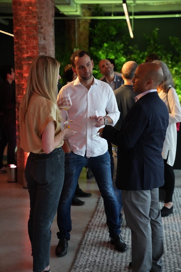 Investors talking over wine