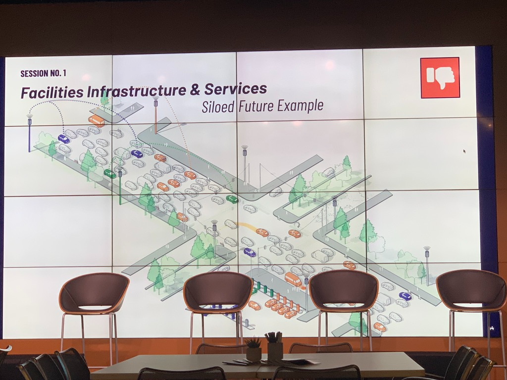 Isometric diagram of a siloed infrastructure future