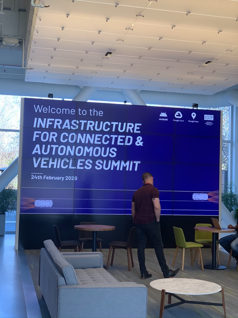 Summit title wall in the Google lobby