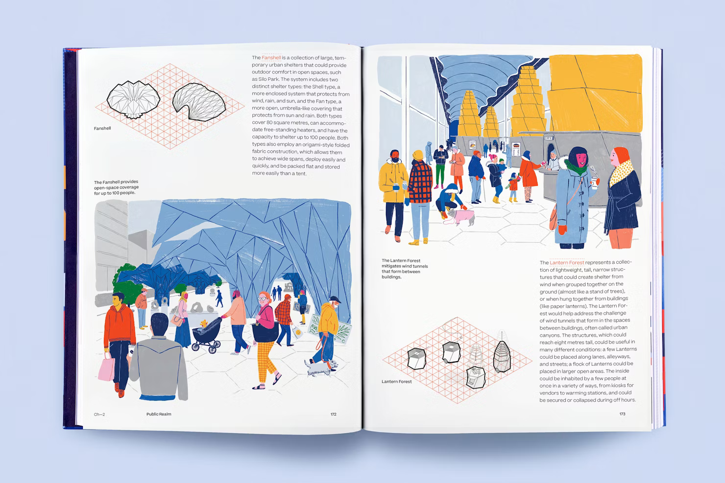 Public Realm spread, Fanshell and Lantern Forest