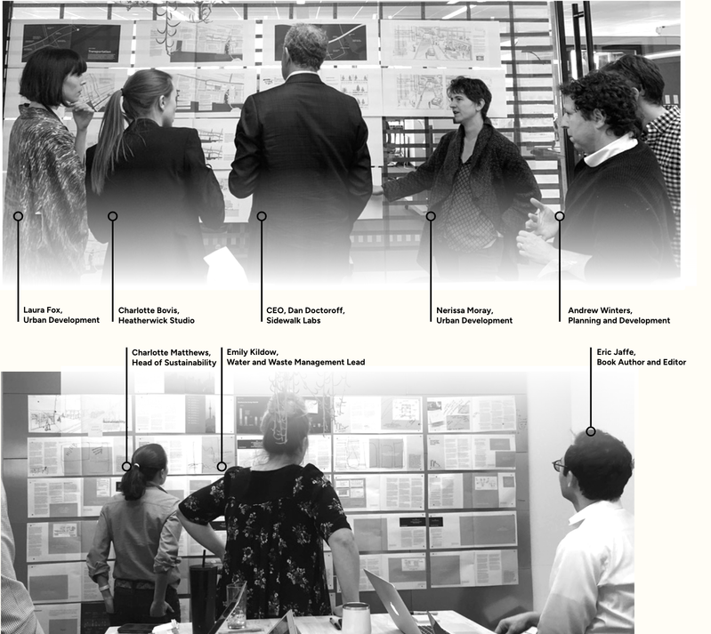 Chapter wireframes on the wall